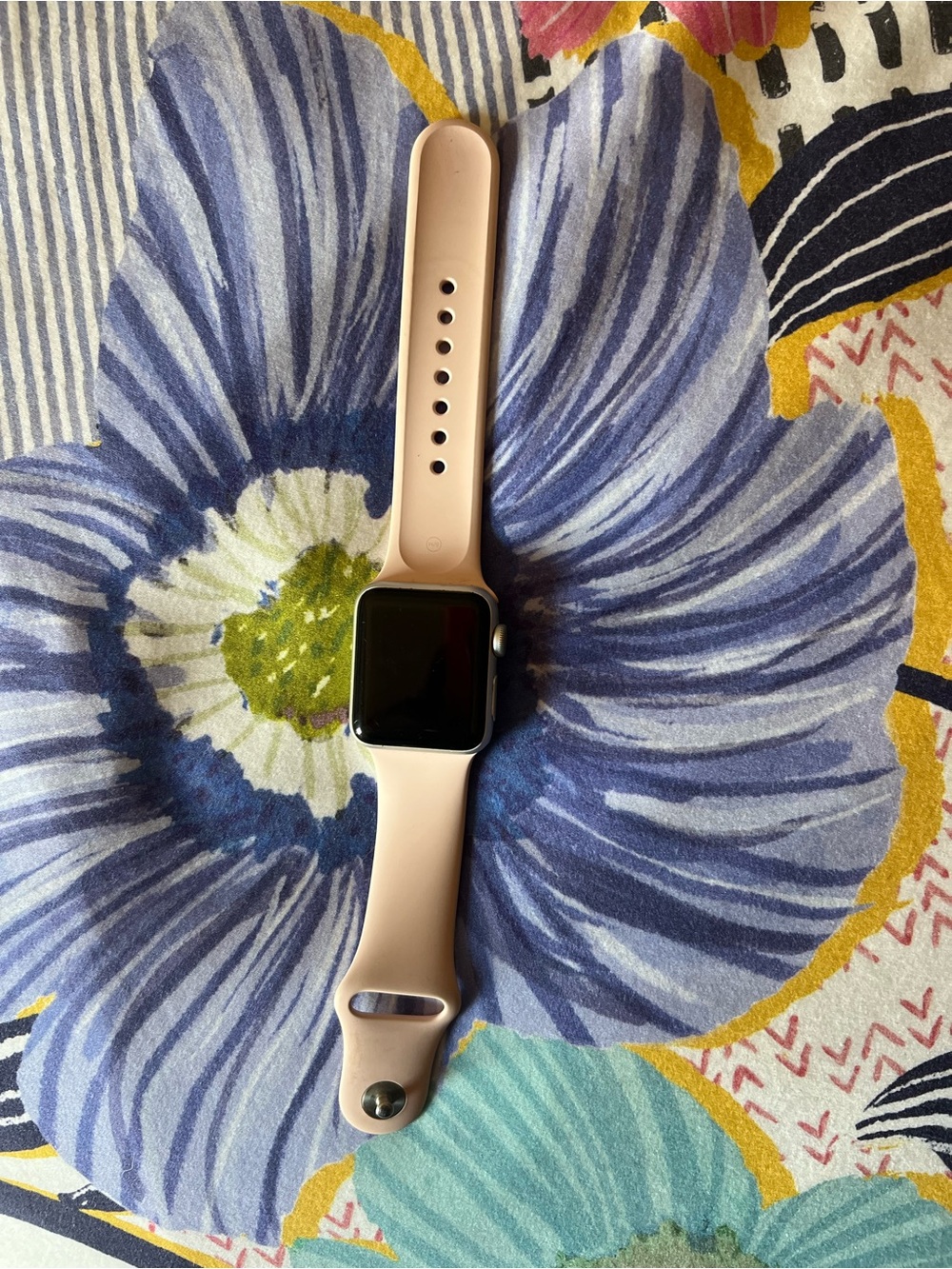 Smartwatch with Pink Silicone Band